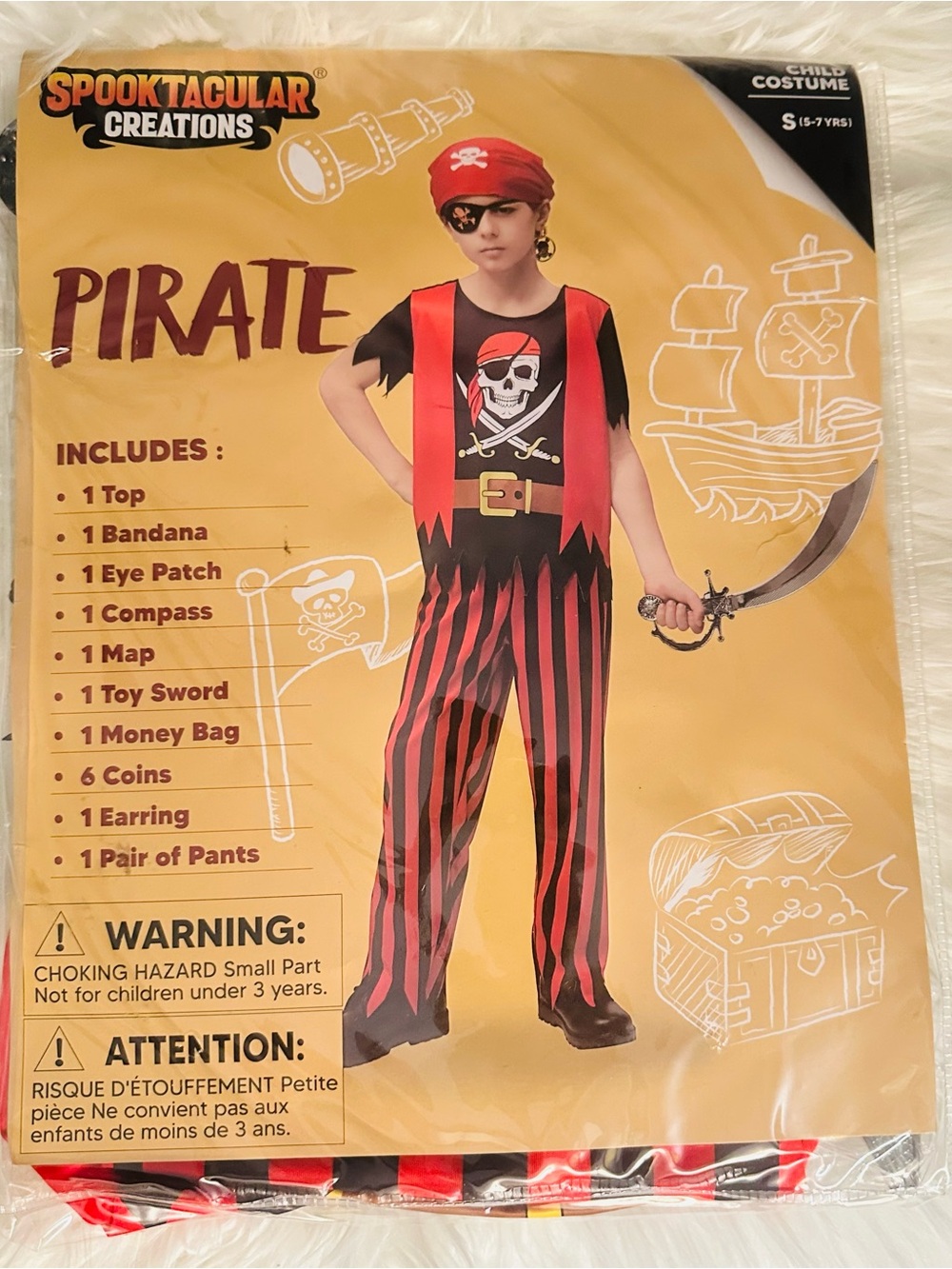 Spooktacular Creations Kids Pirate Costume - Red & Black